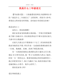 我是什么二年级语文