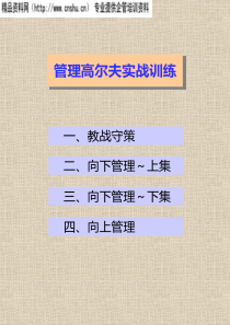 高级经理培训资料企业实战版(ppt)