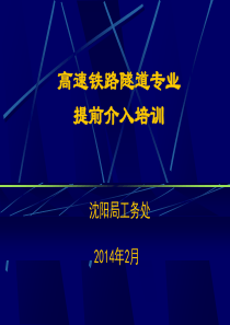 高速铁路桥隧建筑物提前介入培训讲义(隧道)