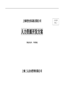 上海理光公司人力资源开发方案(1)