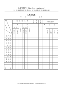 3 人事日报表