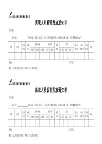 【人事制度】离职人员薪资发放通知单