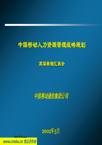 中移动人力资源管理战略规划汇报会