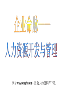 企业命脉—人力资源管理开发与管理(ppt 137页)