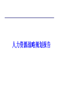 人力资源战略规划报告XXXX年Hay咨询整理资料