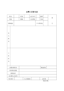 人事表格大全(实用版)