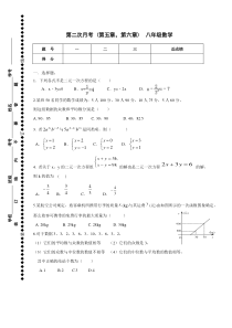 八年级数学上册12份月考试题(第五章，第六章)