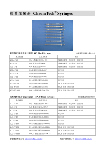 ChromTech微量注射針(Syringes)