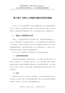 宝铁人力资源分战略及其相关措施（DOC 17页）