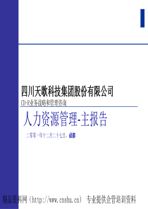 XX科技集团人力资源管理主报告