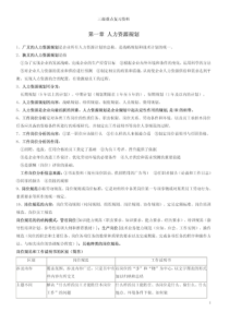 【最新】人力资源管理师三级考试重点复习资料