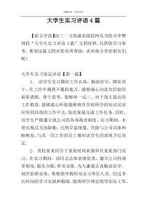 大学生实习评语4篇