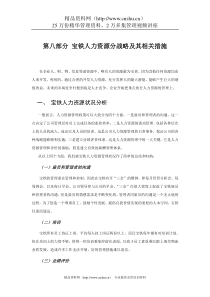 第八部分 宝铁人力资源分战略及其相关措施