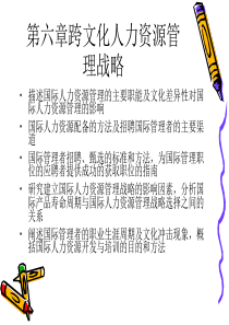 第六章跨文化人力资源管理战略