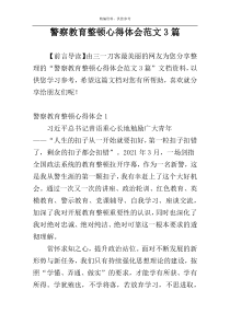 警察教育整顿心得体会范文3篇