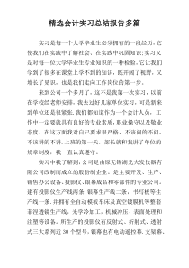 精选会计实习总结报告多篇