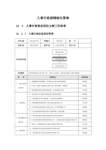 人事行政部精细化管理