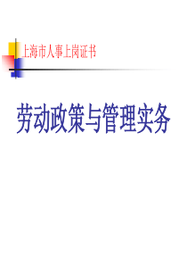 人力资源--劳动政策与管理实务（PPT 66页）