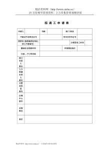 VANKE-HR-F036招调工申请表