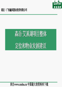 房地产业-置业国际-南昌森岳艾溪湖项目整体定位和物业发展建议（PPT 109页）