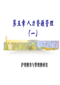 人力资源管理(一)