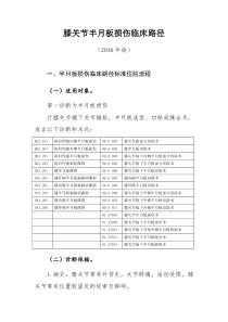 355膝关节半月板损伤临床路径