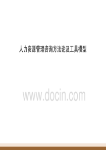 人力资源管理咨询方法论及工具模型（PDF100页）