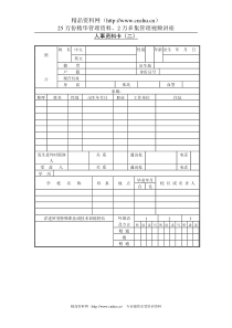人事资料卡（二）