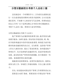 分管后勤副校长考核个人总结2篇