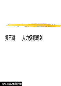 人力資源規划(第五讲)