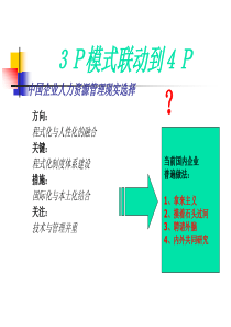 人力资源3p模式联动到4p