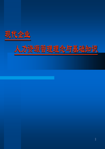 人力资源管理理念与基础知识